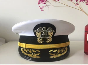 Captain Ship Sailor Hat Navy Cap Captain Hat Uniforms Costume Party - Picture 1 of 6