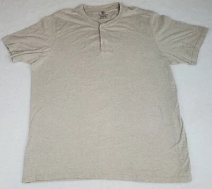 Mens Covington Beige Cotton Henley Shirt 2XLT - Picture 1 of 7