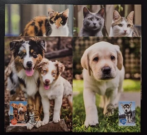 Australia 2025/Best Friends - Domestic animals - Dogs & Cats /set of maxi cards - Picture 1 of 5
