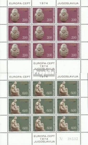 Yugoslavia 1557-1558 hoja miniatura (edición completa) nuevo 1974 esculturas - Imagen 1 de 1