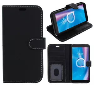 Für Alcatel 1S 2021 Handy Hülle Flip-Etui Folio Leder Gel - Bild 1 von 17