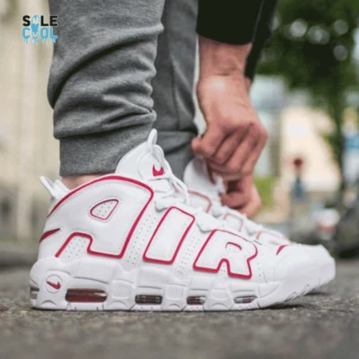 Nike Air More Uptempo White Varsity Red Shoes 921948-102 - Image 1 of 4