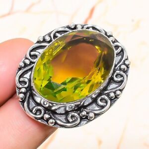 Peridot Gemstone Handmade Gift Jewelry Ring Size 6.5 n842