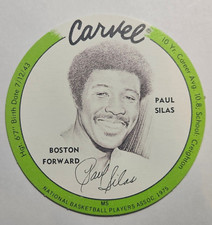 1975-76 Carvel Discs Basketball #10B PAUL SILAS (Green Border) Celtics