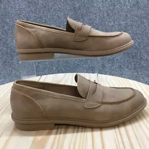 Rocket Dog Shoes Womens 10 Gabby Penny Loafers Beige Faux Leather Moc Toe Low - Picture 1 of 15