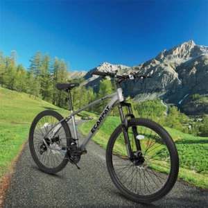 27" Mountain Bike 21 Speed, Suspension Fork,Aluminum Frame Disc Brake for Adults - Picture 1 of 7