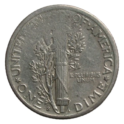 1941-S Mercury Dime Fadded Mint Error - Image 1 of 2