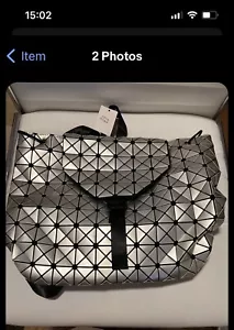 Silver symmetrical patterned backpack BNWT - Picture 1 of 2
