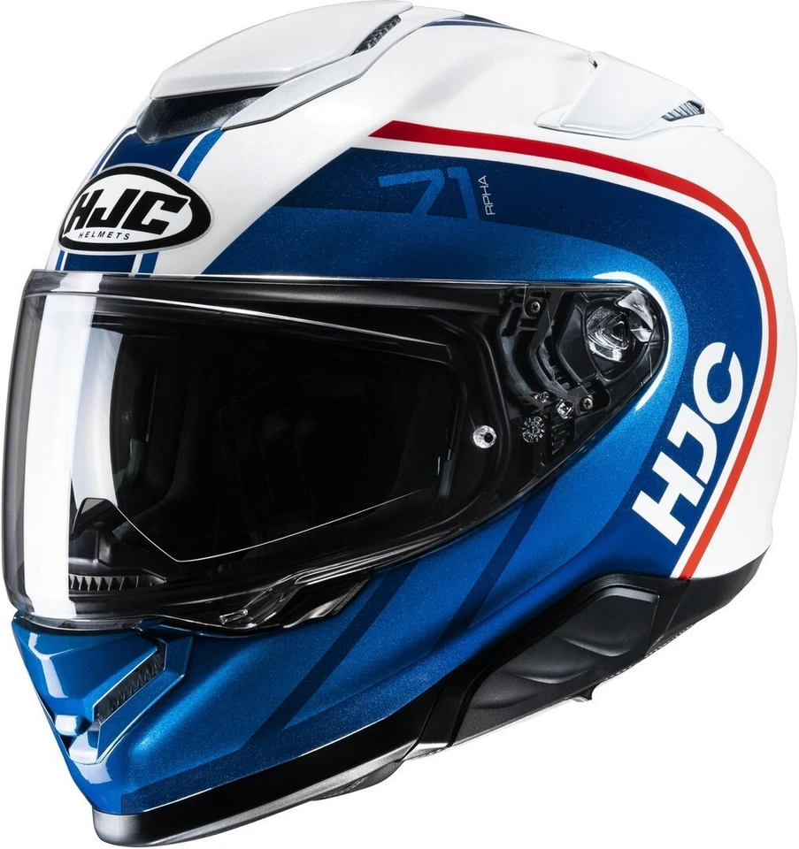 Motorrad Helm S - HJC RPHA 71 Mapos Integralhelm Touring weiß-blau-rot
