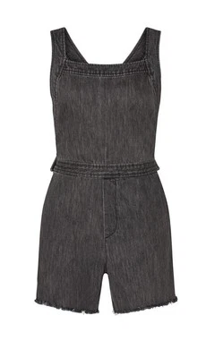 Rag And Bone Apollo Cross Back Romper NWT $325 Denim Black - Image 1 of 4