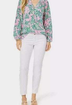 Текстурированные узкие брюки Lilly Pulitzer 29 дюймов длина до лодыжки SKU: 889069033507 Co - Изображение 1 из 2