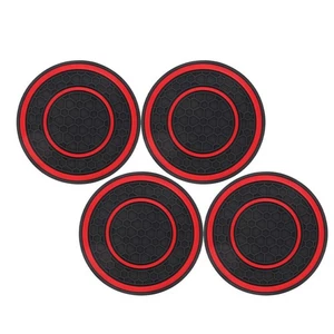  4 Pcs Car Center Console Coaster Heat-resistant Cup Holder Table Mat - Picture 1 of 12