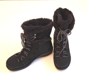 Aetrex bequeme schwarze Damen-Winterstiefel zum Schnüren Größe 8,5 - Bild 1 von 7