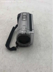 Sony DCR-SX63 Silver Black 60x Optical Zoom Carl Zeiss Video Camcorder - Picture 1 of 6