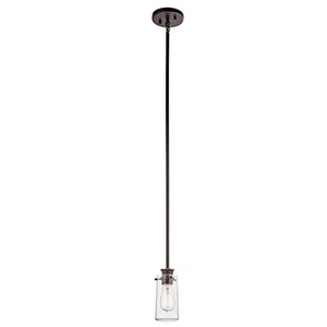 Kichler 43060OZ Braelyn 1-Light 3.75" Mini Pendant in Olde Bronze - Picture 1 of 5