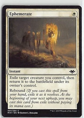Magic the Gathering Modern Horizons Non Foil Common #7/254 Ephemerate - Image 1 of 2