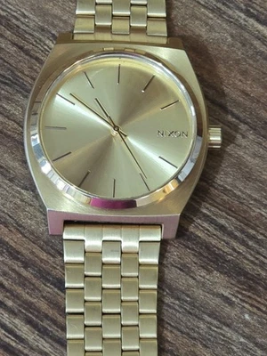 Nixon A045-511-00 Time Teller Yellow Gold Men's Luxury Steel Analog Watch 100M - Image 1 of 4