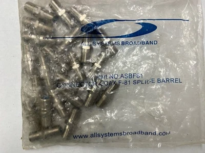 23 X Connector Coax F-81 Splice Barrel - Image 1 of 3