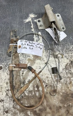 Pontiac 1955-1956 1ª etapa cable de freno de estacionamiento y accesorios (juego usado OEM) A+ A+ Foto 1 de 2