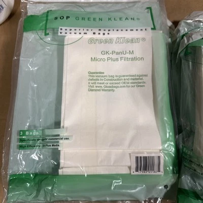 30Pcs Green Klean GK-PANU-M Vacuum Cleaner Bags for Panasonic Type U MC/MCV51-73 - Image 1 of 3