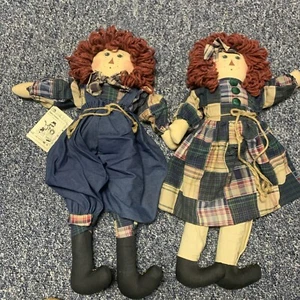 Bambole vintage originali 26" Raggedy Ann & Andy Country Creations di Donna - Foto 1 di 21