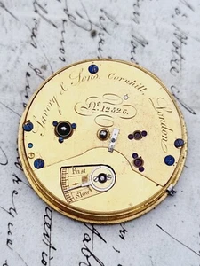 savory & sons cornhill london fusee pocket watch movement - Picture 1 of 13