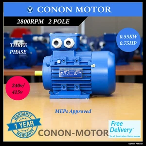 0.73kw 0.97HP 2800rpm shaft 19mm Electric motor Three-phase 415v - Picture 1 of 4