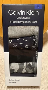 Calvin Klein Jungen Boxershorts Unterwäsche, 6er Pack - Größe L - Bild 1 von 3