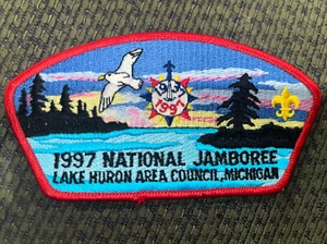 JSP 1997 Lake Huron Area Council Michigan Red Border Como Nuevo - Imagen 1 de 2