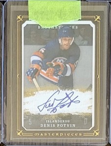 2008-09 Upper Deck Masterpieces Brushstrokes Brown Denis Potvin HOF Auto SP