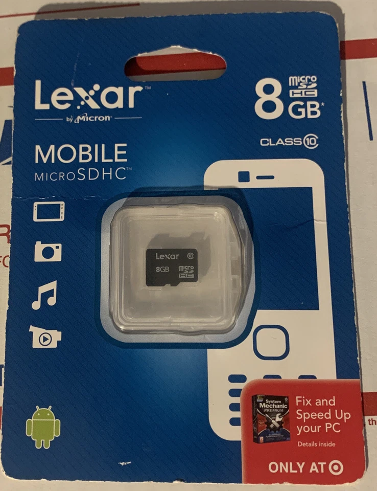 Lexar Mobile Micro SDHC 8 GB Class 10 NEW/FACTORY SEALED - Image 1 of 4
