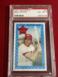1971 Kellogg’s Mike Epstein PSA 8 Senators - Bild 1 von 2