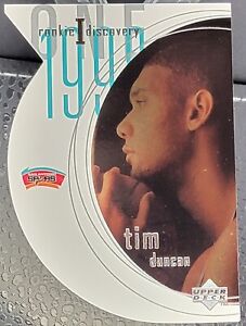 Tim Duncan Rookie Card 1997-98 Upper Deck Rookie Discovery 1 #R1