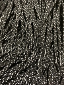 (360) Pares de cordones de zapatos planos negros/grises de dos tonos 45""/114 cm NUEVOS, ajustados a los zapatos Adidas. - Imagen 1 de 6