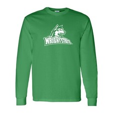 Wright State Raiders Primary Logo Long Sleeve - Irish Green