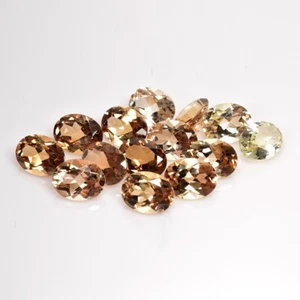 Topacio Imperial Champagne VS 14 piezas calibradas ovaladas piedras preciosas naturales sin tratar - Imagen 1 de 3