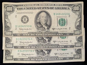 Series 1950 D $100 One Hundred Dollar Bill Small Head ERROR MISCUT BILLS RARE - Picture 1 of 9