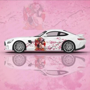 Envoltura lateral personalizada de carreras de librea de geisha; calcomanía lateral personalizada de geisha inspirada en JDM - Imagen 1 de 1