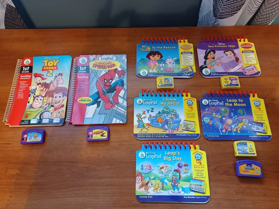 VTech LeapPad Learning Reading System, Lot of 13 (Toy Story, Disney Princess) - Image 1 of 1