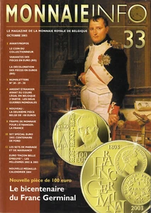 MAGAZINE DE LA MONNAIE ROYALE DE BELGIQUE n°33 - Foto 1 di 1