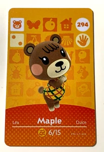 Animal Crossing New Horizons Amiibo: Maple #294 NFC Tag FREE SHIPPING! - Picture 1 of 4