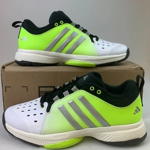 Adidas Mens Court Pickleball Sneakers White Green Lace-Up Tennis Shoes Sz 8.5D - Picture 1 of 14