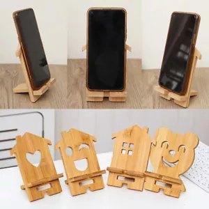 Wooden Phone Stand Mobile Phone Holder Desk Phone Stand Cute Cartoon Creative ➳ - Picture 1 of 17
