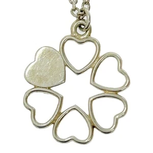 Tiffany & Co. Paloma Picasso Crown Of Heart Pendant Necklace Silver 925 16' 40cm - Picture 1 of 7