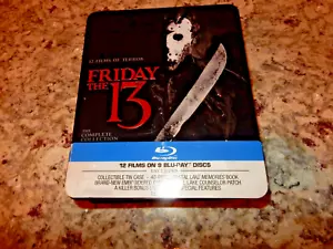 Friday the 13th The Complete Collection (2013) Blu-ray 10-Disc Set Metal Tin OOP - Imagen 1 de 4
