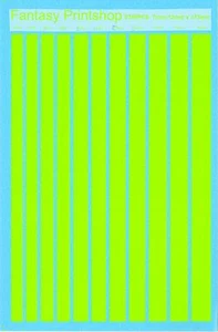 Fantasy Printshop Decals FLUORESCENT YELLOW STRIPES 7mm to 12mm Width - Picture 1 of 1