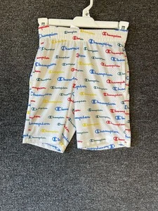 Boys white with multicolor logo champion shorts size S - Picture 1 of 3