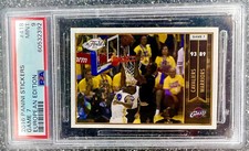 RARE 2016 Lebron James PSA 9 NBA Finals Game 7 Super Rare Europe Sticker Cavs
