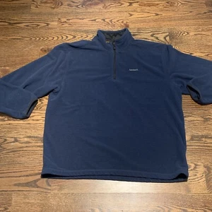 Timberland Men's 2XL Blue 1/4 Zip Classic Fit Fleece Pullover Jacket - Picture 1 of 10