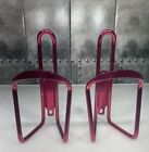 Lot of Two Red Aluminum Water Bottle Bike Cycle Cages New